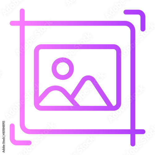 crop gradient icon