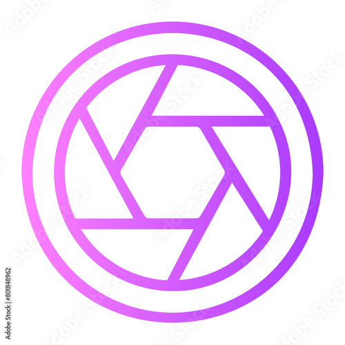 diaphragm gradient icon