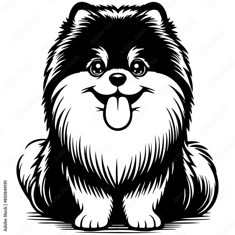 Pomeranian Dog Illustration.