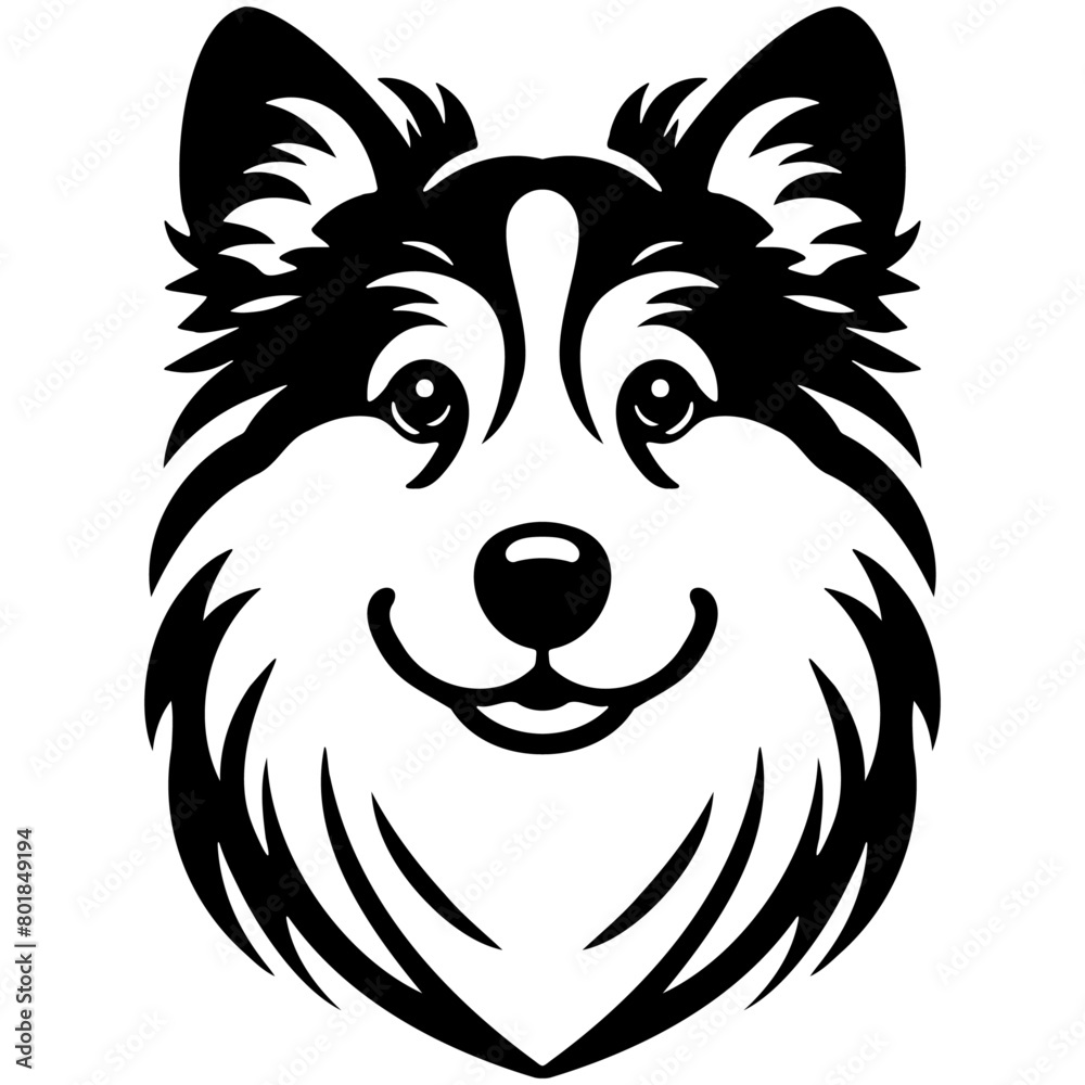 Welsh Corgi Dog Illustration.