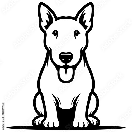 Bull Terrier Dog Illustration.