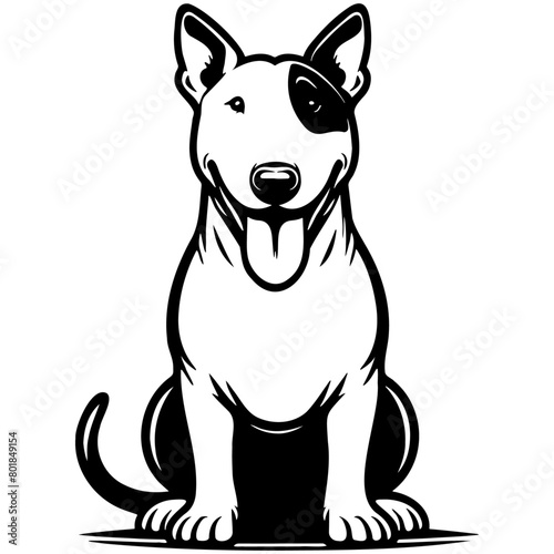 Bull Terrier Dog Illustration.