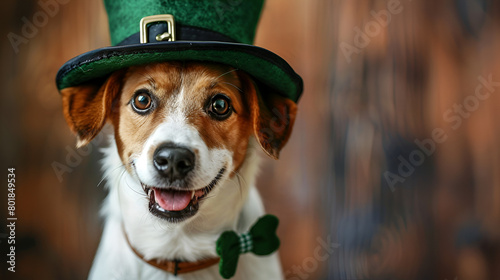 St Patricks Day dog, generative ai