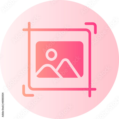 crop gradient icon
