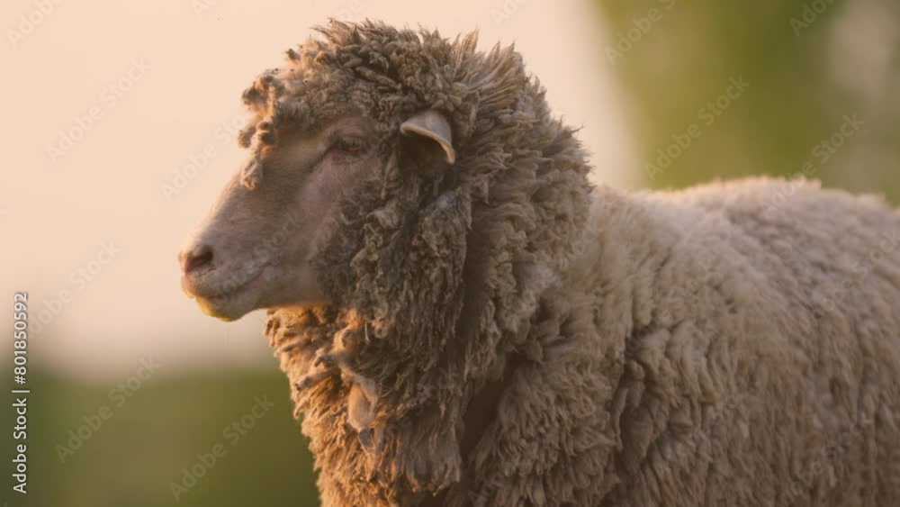 Close Up Of Sheep Outdoors. Portrait of Ram Close Up Of Sheep Outdoors. Portrait of Ram