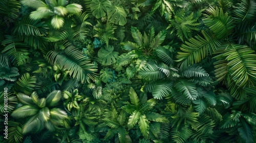 drone view of lush green rainforest esg concept hyper realistic 