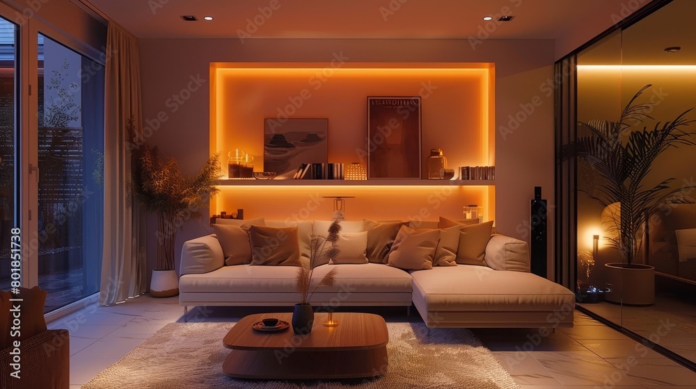 custom made wallpaper toronto digitalSmall Living Room Cozy Ambiance: A photo featuring a small living room with a cozy ambiance