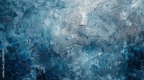 Textured blue and grey abstract background with distressed paint strokes. hyper realistic 
