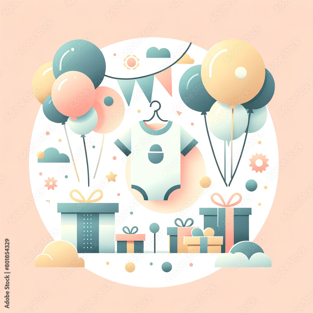 Baby Shower Illustration Baby Shower Illustration