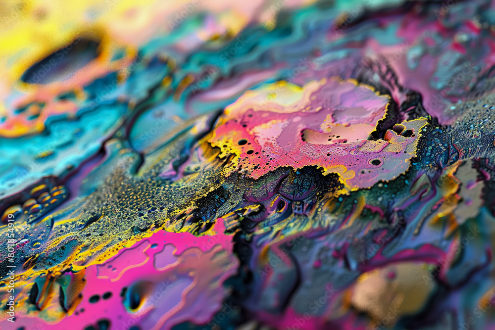 Obraz premium Futuristic exoplanet survey abstract expressionist map