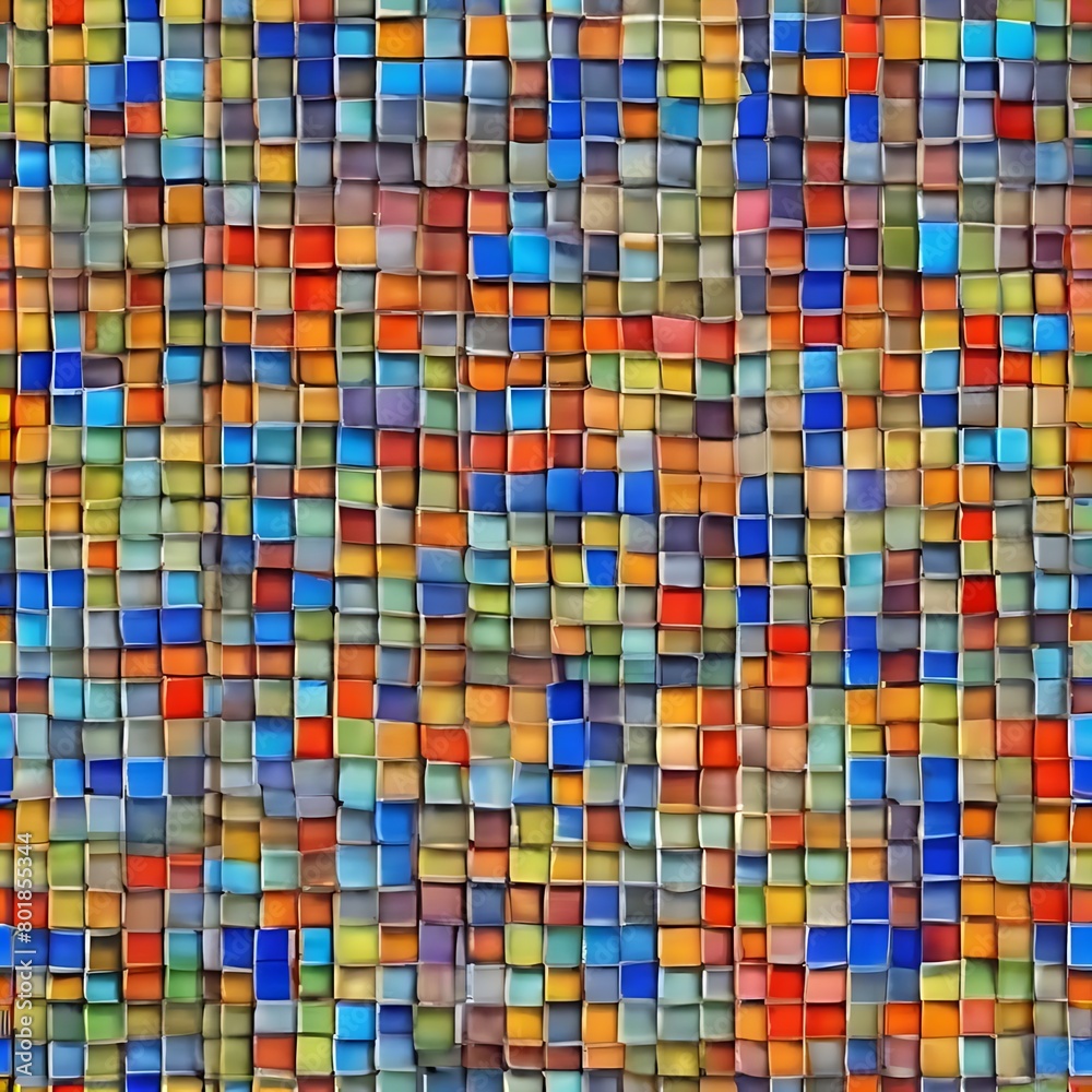 Seamless Mosaic Melody Texture of Vivid Colorful Tiles Seamless Mosaic Melody Texture of Vivid Colorful Tiles