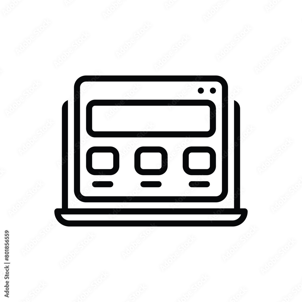 Black line icon for webdesign Black line icon for webdesign