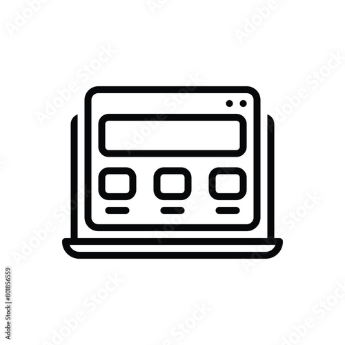 Black line icon for webdesign
