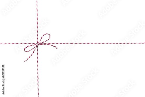Foto Red twine rope set isolated on white