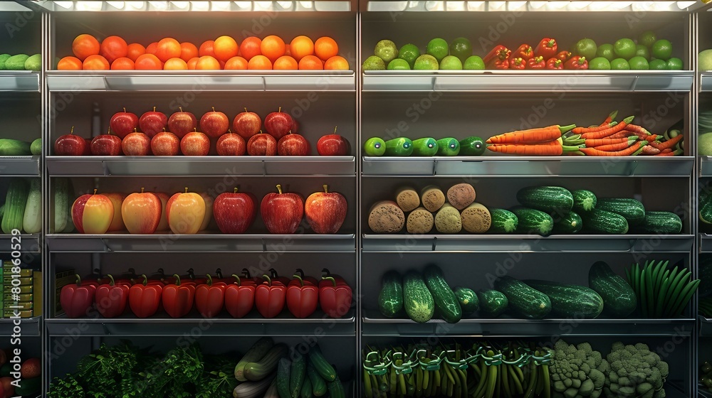 Vegetables in supermarket