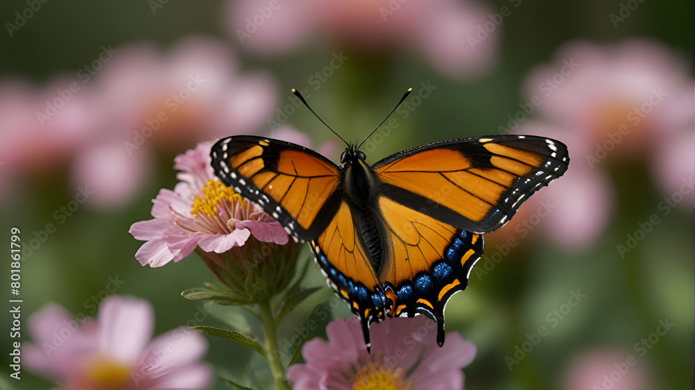 butterfly on a flower butterfly on a flower