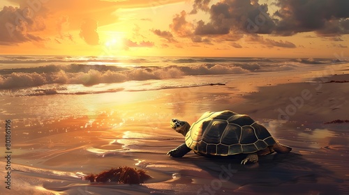 Leisurely Tortoise Meanderi...