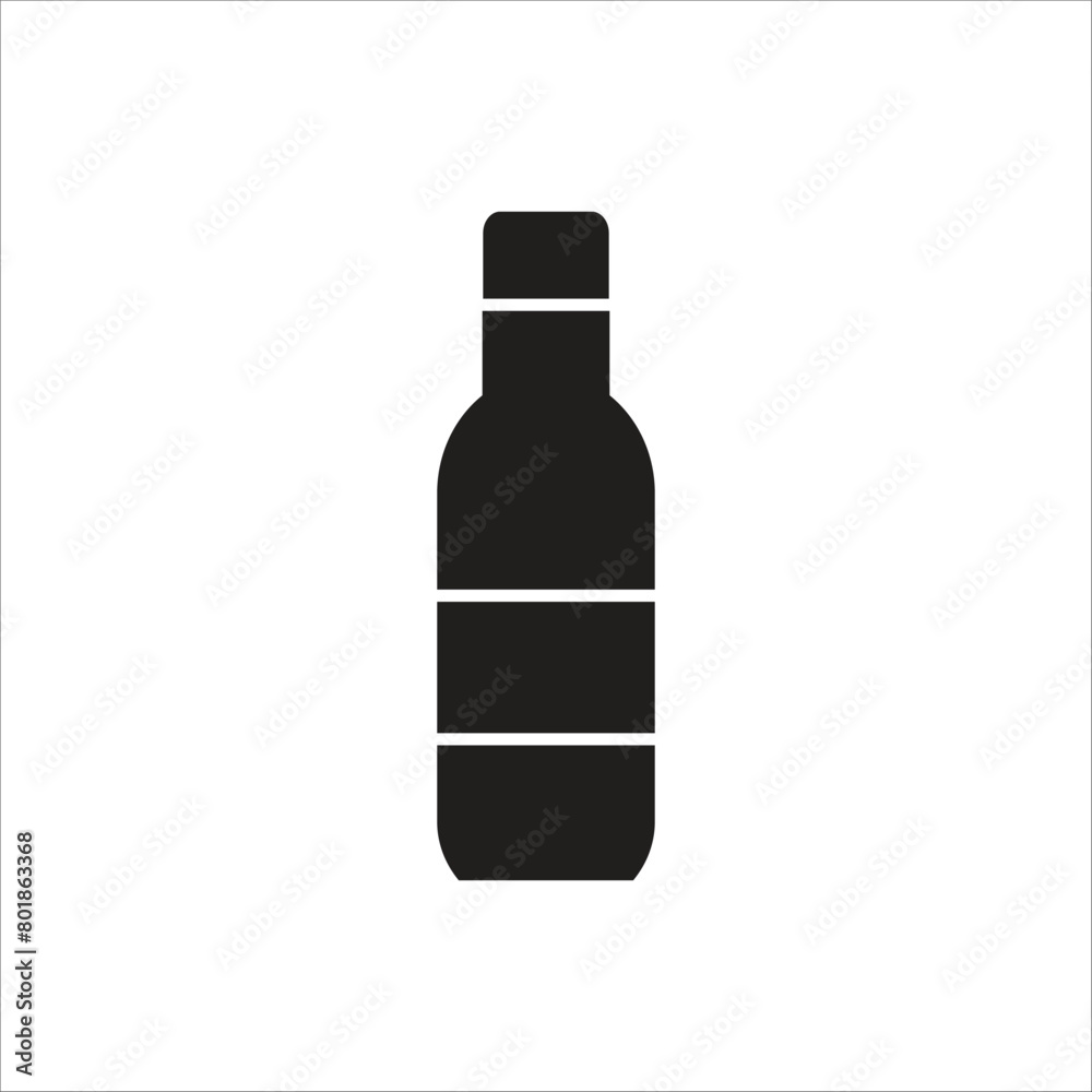 botle water vector icon line template botle water vector icon line template