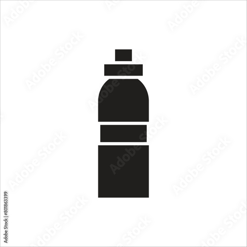 botle water vector icon line template