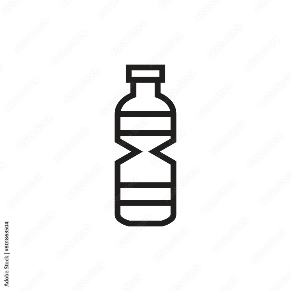 botle water vector icon line template botle water vector icon line template
