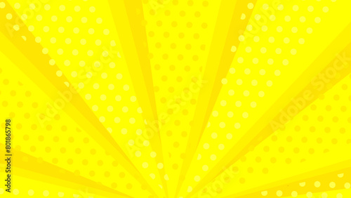 集中線・放射線の背景　黄色　サイズ比率16:9	