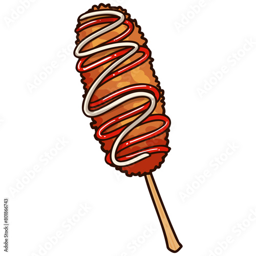corndog icon illustration