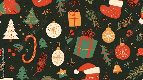 christmas seamless pattern photo