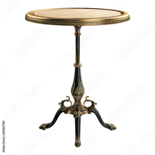 Bistro table isolated on transparent background