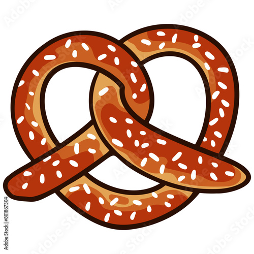pretzel icon illustration