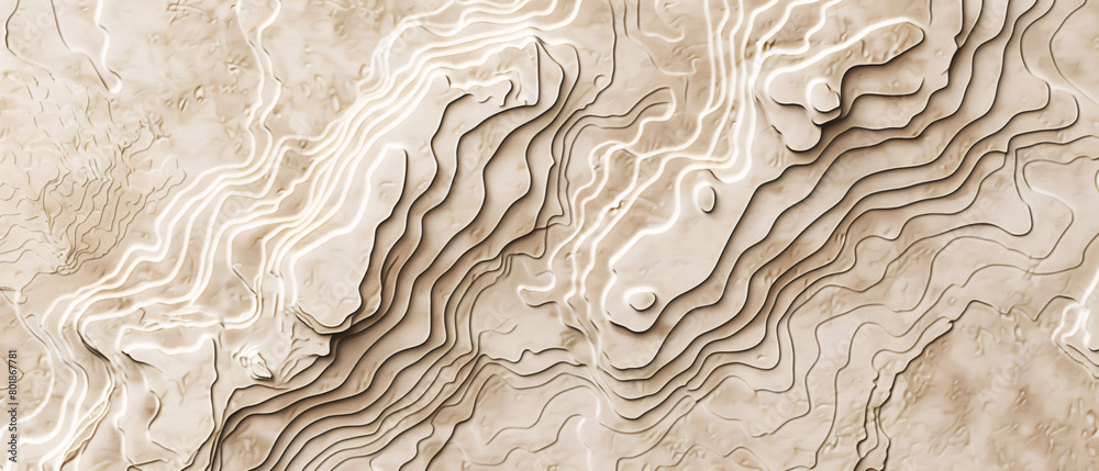 Valleys of paper in abstract relief. Valleys of paper in abstract relief.