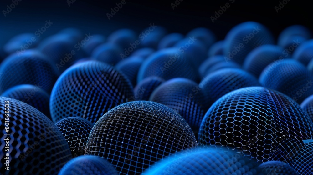 Obraz premium geometric mesh sphere abstract 3d background
