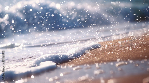 Snowing on the beach