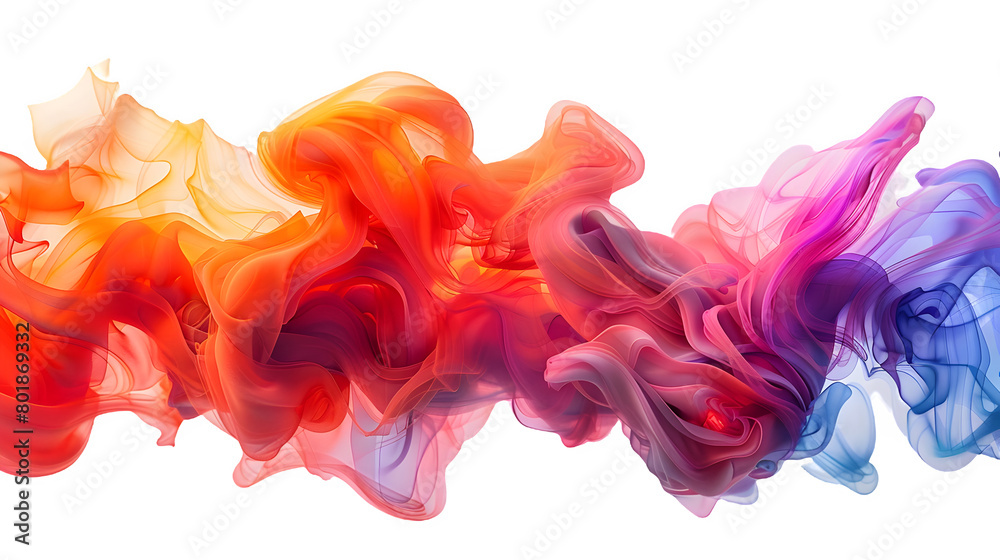 Obraz premium Blue and orange paint splashes isolated on a transparent background, PNG, Ai