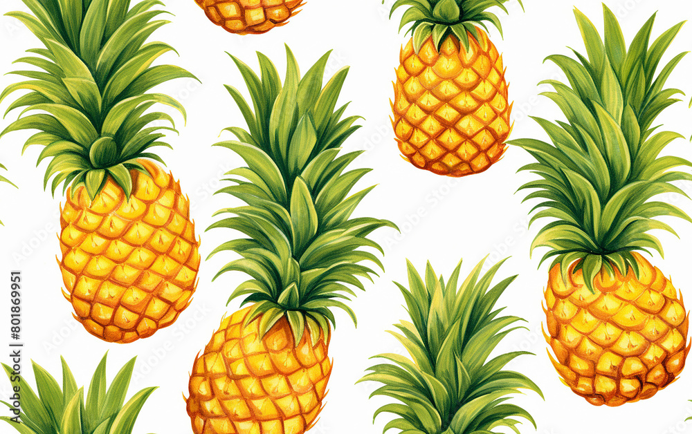 set of pineapple