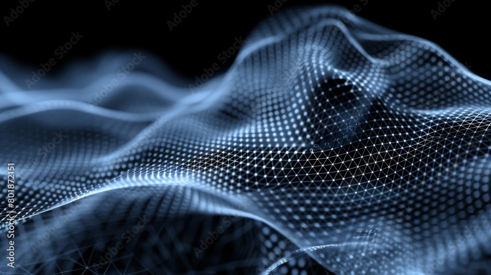 abstract polygonal mesh wire wave background abstract polygonal mesh wire wave background