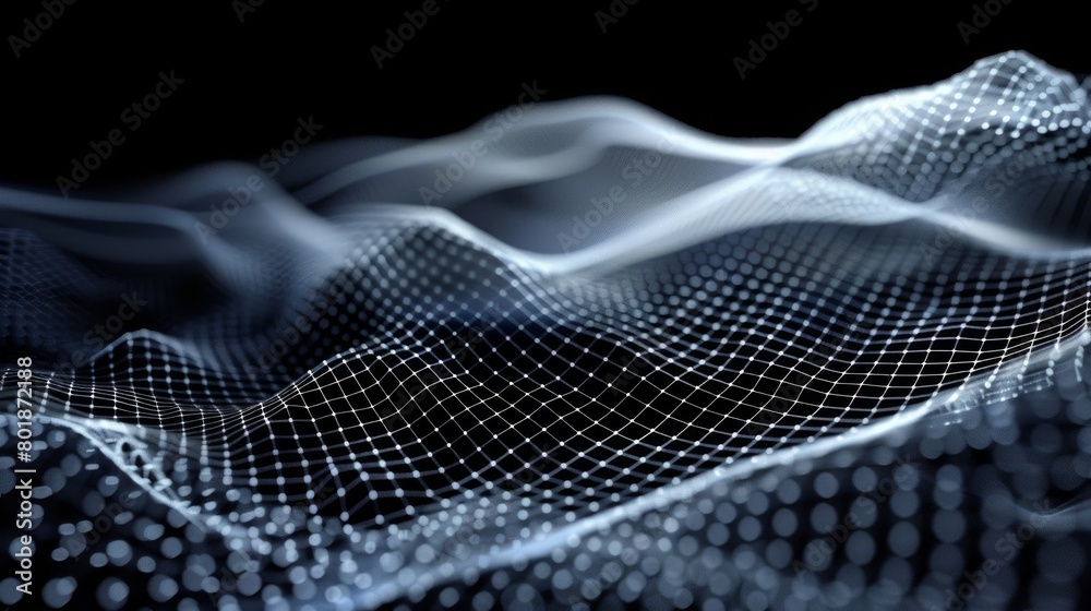 abstract polygonal mesh wire wave background abstract polygonal mesh wire wave background