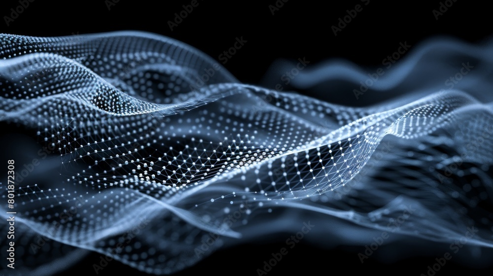 abstract polygonal mesh wire wave background abstract polygonal mesh wire wave background