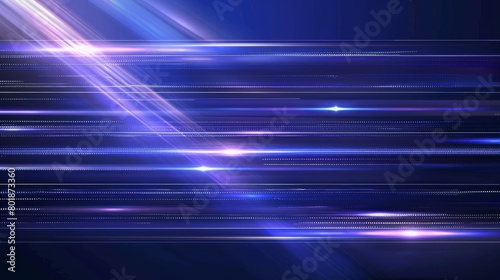 blue horizontal flares laser beam light rays abstract background