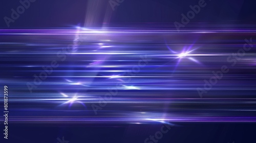 blue horizontal flares laser beam light rays abstract background