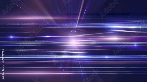 blue horizontal flares laser beam light rays abstract background