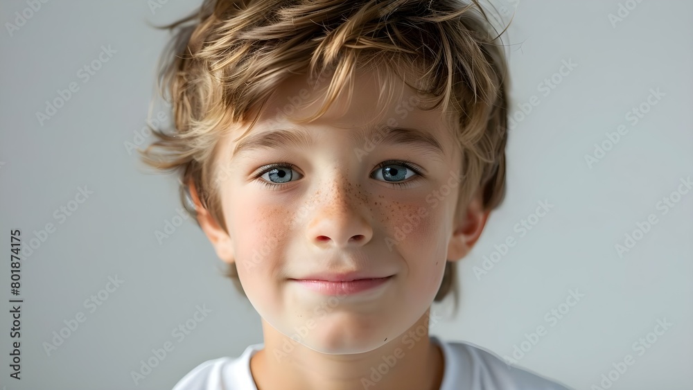 Portrait of a young boy in a windblown white sports jersey captured up close. Concept Boy Portraits, Sports Jersey, Close-Up Shots, Windblown Poses, Young Characters Portrait of a young boy in a windblown white sports jersey captured up close. Concept Boy Portraits, Sports Jersey, Close-Up Shots, Windblown Poses, Young Characters