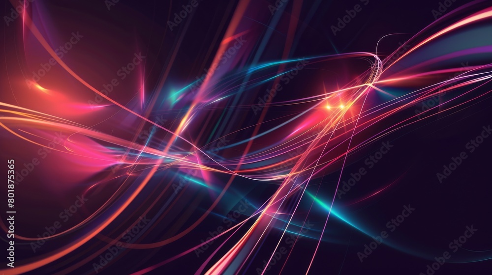abstract blurred neon tangled web glowing lines background abstract blurred neon tangled web glowing lines background