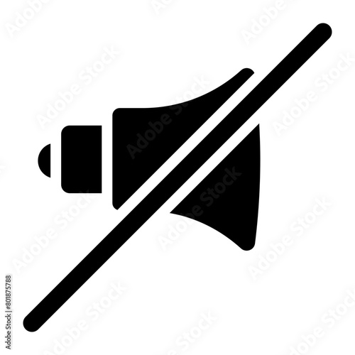 mute speaker glyph icon photo