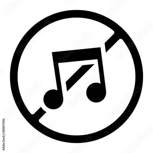 no music glyph icon