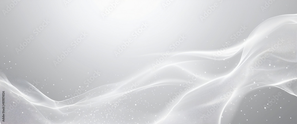 Abstract Grey and White Background with Flowing Particles: Illustrating Digital Future Technology Abstract Grey and White Background with Flowing Particles: Illustrating Digital Future Technology
