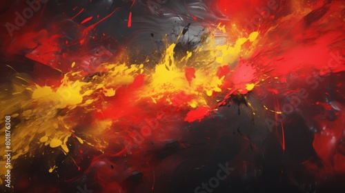 black, red and yellow abstract modern background © Leli