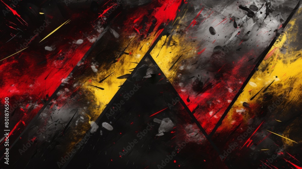 Naklejka premium black, red and yellow abstract modern background