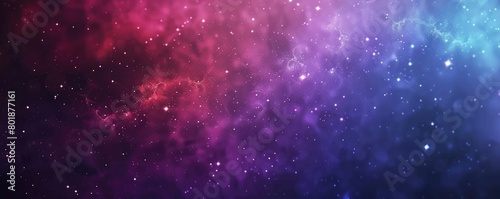 a beautiful abstract galaxy background with blue, purple and red colors, bokeh effect, stars and nebulae,