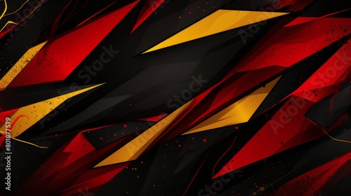 Wallpaper Mural black, red and yellow abstract modern background Torontodigital.ca