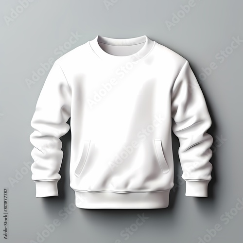 Kids white sweatshirt mockup image, Ai generated